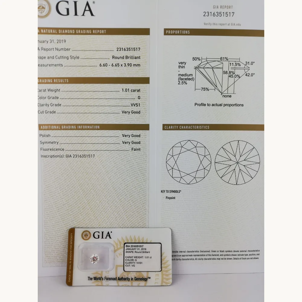 Certificat GIA utilise pour estimer un diamant certifie - Prague